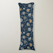 Coussins Longs Poppies Charme bleu gris floral (Devant (Vertical))