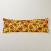 Coussins Longs Poppies orange (Devant)