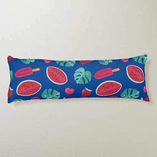 Coussins Longs Popsicle, cerise, fraise et pastèque (Dos)