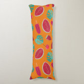 Coussins Longs Popsicle, cerise, fraise et pastèque (Devant (Vertical))