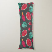 Coussins Longs Popsicle, cerise, fraise et pastèque (Devant (Vertical))