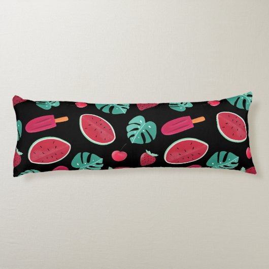 Coussins Longs Popsicle, cerise, fraise et pastèque (Dos)