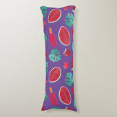 Coussins Longs Popsicle, cerise, fraise et pastèque (Devant (Vertical))