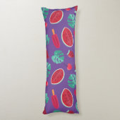 Coussins Longs Popsicle, cerise, fraise et pastèque (Dos (Vertical))