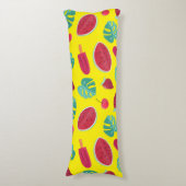 Coussins Longs Popsicle, cerise, fraise et pastèque (Devant (Vertical))