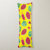 Coussins Longs Popsicle, cerise, fraise et pastèque (Dos (Vertical))