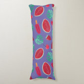 Coussins Longs Popsicle, cerise, fraise et pastèque (Devant (Vertical))