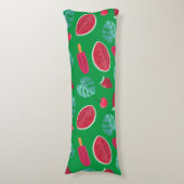 Coussins Longs Popsicle, cerise, fraise et pastèque (Devant (Vertical))