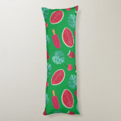 Coussins Longs Popsicle, cerise, fraise et pastèque (Dos (Vertical))