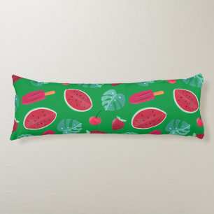 Coussins Longs Popsicle, cerise, fraise et pastèque