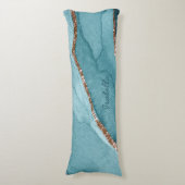 Coussins Longs Porte en marbre Turquoise d'or Turquoise personnal (Devant (Vertical))