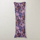 Coussins Longs Porté et hélico, rose et violet (Devant (Vertical))