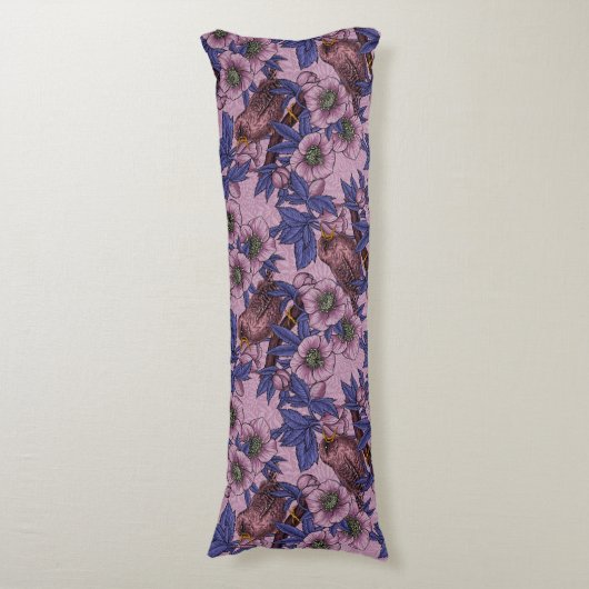 Coussins Longs Porté et hélico, rose et violet (Devant (Vertical))