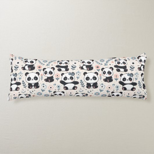 Coussins Longs Portes de panda mignonnes (Devant)