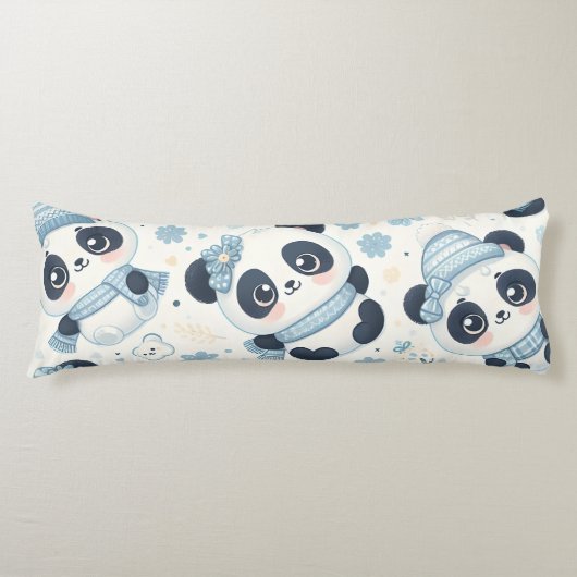 Coussins Longs Portes de panda mignonnes (Devant)