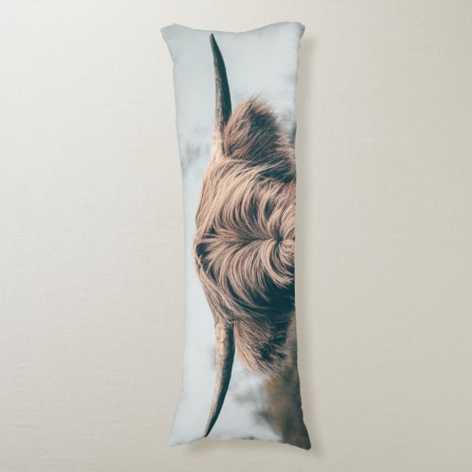Coussins Longs Portrait de vache Highland (Devant (Vertical))