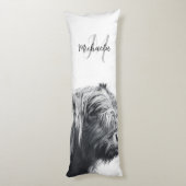 Coussins Longs Portrait de vache Highland premier monogramme noir (Dos (Vertical))