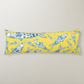 Coussins Longs Portugais Lisbonne Sardines Motif Azulejos Jaune (Devant)