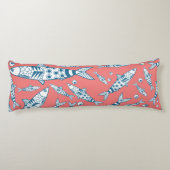 Coussins Longs Portugais Lisbonne Sardines Motif Azulejos rose (Dos)