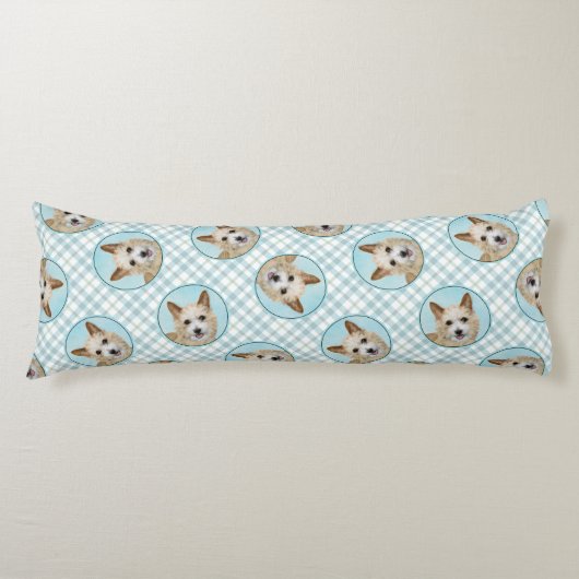 Coussins Longs Portugais Podengo Pequeno Peinture Art original (Devant)