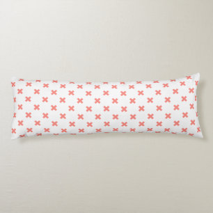 Coussins Longs Poser les points de croix sur blanc