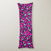 Coussins Longs Poster de animal de Cheetah Leopard rose moderne (Dos (Vertical))