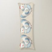 Coussins Longs Poule de Cottage en Gingham Bleu (Devant (Vertical))