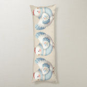 Coussins Longs Poule de Cottage en Gingham Bleu (Dos (Vertical))