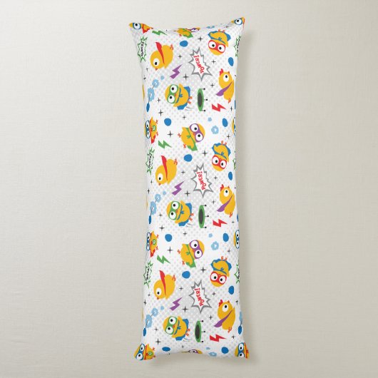 Coussins Longs Poulet de superhéros (Dos (Vertical))