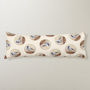 Coussins Longs Poulet sur la peinture d'oiseaux Art original