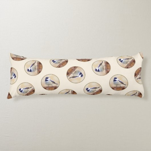 Coussins Longs Poulet sur la peinture d'oiseaux Art original (Devant)