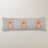 Coussins Longs Poupée rose adorable gris enfants (Dos)
