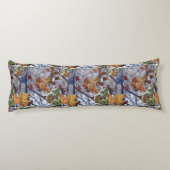 Coussins Longs Première scène d'hiver de neige Camouflage peintur (Dos)