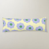 Coussins Longs Preppy Blue Green Floral Simple Flower Motif (Dos)