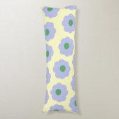 Coussins Longs Preppy Blue Green Floral Simple Flower Motif (Devant (Vertical))