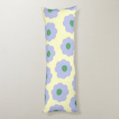Coussins Longs Preppy Blue Green Floral Simple Flower Motif (Dos (Vertical))