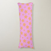 Coussins Longs Preppy Orange Rose Floral Motif simple Fleur (Devant (Vertical))