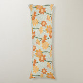 Coussins Longs Pretty retro muted 1970 s flowers (Devant (Vertical))