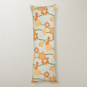 Coussins Longs Pretty retro muted 1970 s flowers (Dos (Vertical))