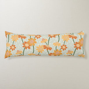 Coussins Longs Pretty retro muted 1970 s flowers