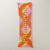 Coussins Longs Primavera coloré jaune orange rose motif (Devant (Vertical))