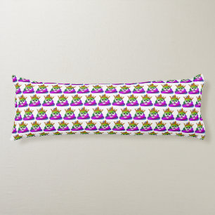 Coussins Longs Princesse Couronne arc-en-ciel Emoji Poop