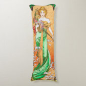 Coussins Longs Printemps, Alphonse Mucha (Devant (Vertical))