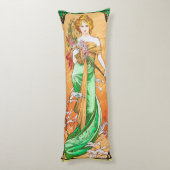 Coussins Longs Printemps, Alphonse Mucha (Dos (Vertical))
