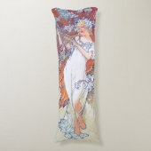 Coussins Longs Printemps (Quatre Saisons), Alphonse Mucha (Devant (Vertical))