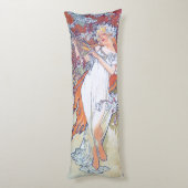 Coussins Longs Printemps (Quatre Saisons), Alphonse Mucha (Dos (Vertical))