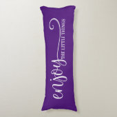 Coussins Longs Profitez Des Petites Choses Cité Blanc Violet (Devant (Vertical))