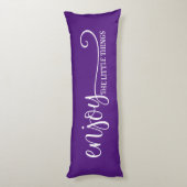 Coussins Longs Profitez Des Petites Choses Cité Blanc Violet (Dos (Vertical))