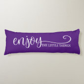 Coussins Longs Profitez Des Petites Choses Cité Blanc Violet (Devant)