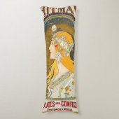 Coussins Longs Publicité d'Alphonse Mucha Vintage Whitman (devant Vertical)